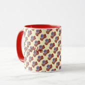 Blume rote Rosen und Rose Knospen Blumenkunst Tasse (Vorderseite Links)