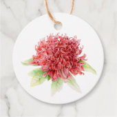 Blume Rote Waratah Geschenkanhänger (Vorderseite)