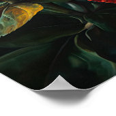 Blume Roter Hibiskus Art Print Poster (Ecke)