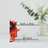 Blume Roter Hibiskus Botanisch fotografisch Postkarte (Stehend Vorderseite)