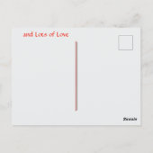 Blume Roter Hibiskus Botanisch fotografisch Postkarte (Rückseite)