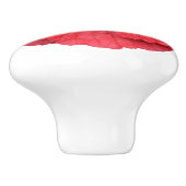 Blume Roter Hibiskus Botanische Blumenfotografie Keramikknauf (Seitenansicht)