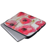 Blume Roter Mohn Floral Wasserfarbe Gepäckstück Ta Laptopschutzhülle (Vorne Knopf)