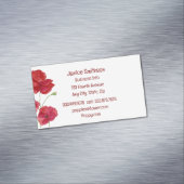 Blume Roter Mohn Gewächshaus Garten Magnetische Visitenkarte (Beispiel)