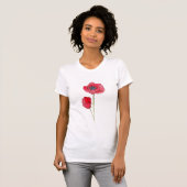 Blume Roter Mohn T-Shirt (Vorne ganz)