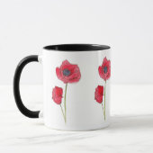 Blume Roter Mohn Tasse (Links)