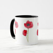 Blume Roter Mohn Tasse (Vorderseite Links)