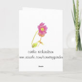 Blume Roter Poppy zum Geburtstag Karte (Rückseite)