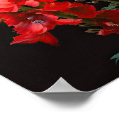 Blume Rotes Delphinium Poster (Ecke)