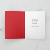 Blume Rotes Herz Mama Geburtstagskarte Karte (Innenseite)