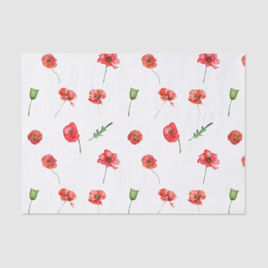 Blume Rotes Meer Seidenpapier (Vorderseite)