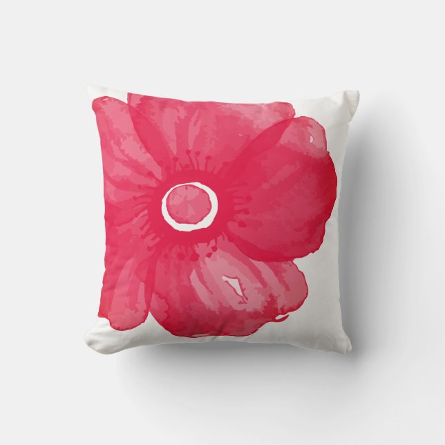 Blume Rotes Wasser Kissen (Vorderseite)