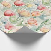 Blume Rotgelber Tulip Geburtstag Geschenkpapier (Ecke)