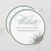 Blume-Round-Wedding-Website Einladung (Vorne/Hinten)