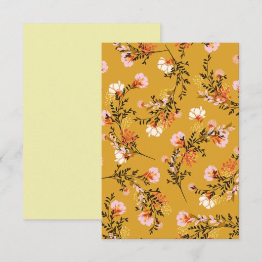 Blume RSVP Karte (Vorne/Hinten)