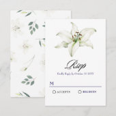 Blume RSVP Karte (Vorne/Hinten)