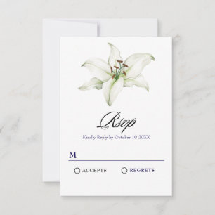 Blume RSVP Karte