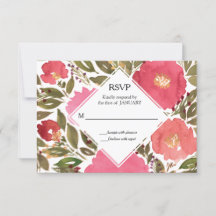 Blume-RSVP-Karte blockieren