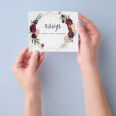 Blume RSVP-Karte. Flyer (Gruppe)