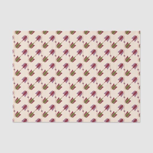 Blume Ruby, Brass, Bronze und Fuchsia Gr Seidenpapier (Vorderseite)