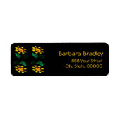 Blume Rücksendeadresse aus Hartglas (Vorne)