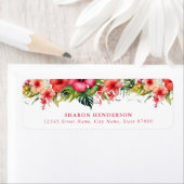 Blume Rücksendeadressen-Aufkleber (Insitu)