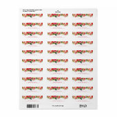 Blume Rücksendeadressen-Aufkleber (Vorne)