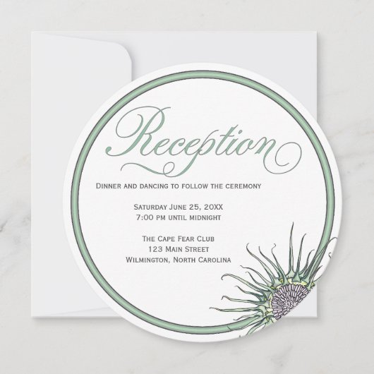 Blume rund um die Hochzeitsempfehlung Einladung (Vorderseite)