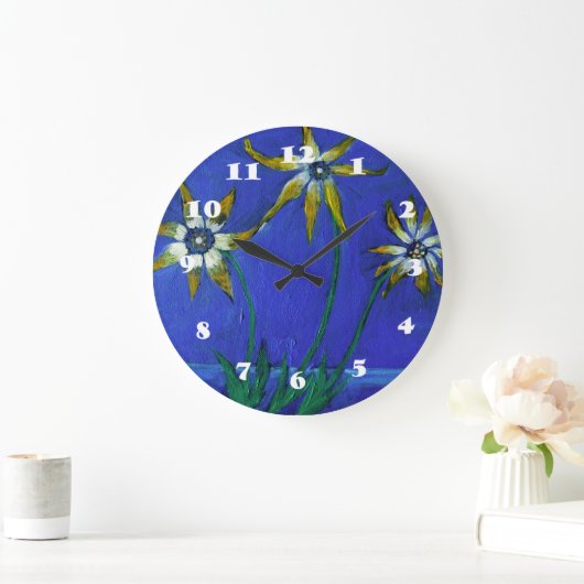 Blume Runde (große) Wandleuchte Große Wanduhr (Zuhause)