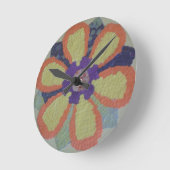 Blume Runde Wanduhr (Winkel)