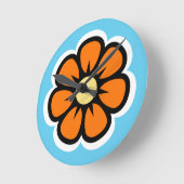 Blume Runde Wanduhr (Winkel)