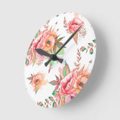 Blume Runde Wanduhr (Winkel)