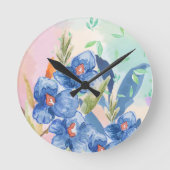 Blume Runde Wanduhr (Vorderseite)