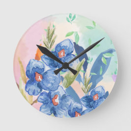 Blume Runde Wanduhr