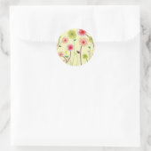 Blume Runder Aufkleber (Tasche)