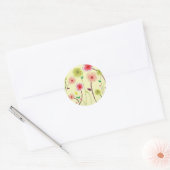 Blume Runder Aufkleber (Umschlag)