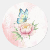 Blume Runder Aufkleber (Vorderseite)