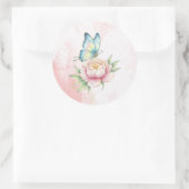 Blume Runder Aufkleber (Tasche)