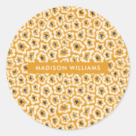 Blume Runder Aufkleber