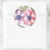 Blume Runder Aufkleber (Tasche)