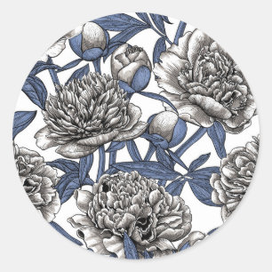 Blume Runder Aufkleber