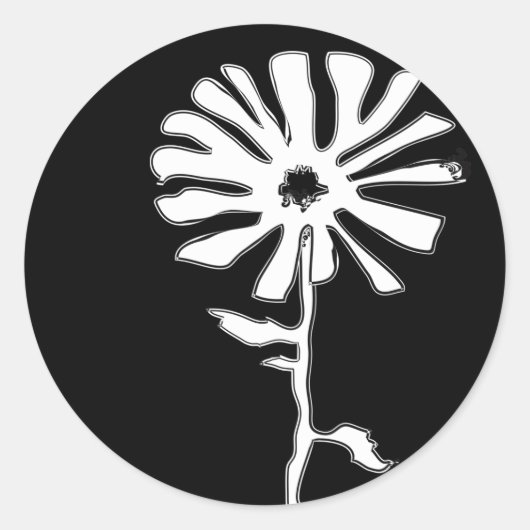 Blume Runder Aufkleber (Vorderseite)