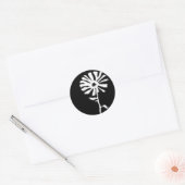 Blume Runder Aufkleber (Umschlag)