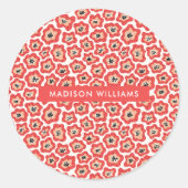 Blume Runder Aufkleber (Vorderseite)