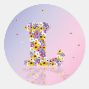 Blume Runder Aufkleber