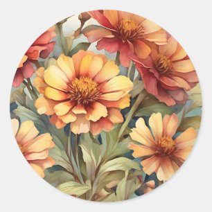 Blume Runder Aufkleber