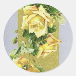 Blume Runder Aufkleber