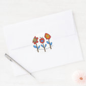 Blume Runder Aufkleber (Umschlag)