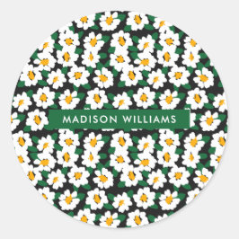 Blume Runder Aufkleber