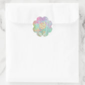 Blume Runder Aufkleber (Tasche)